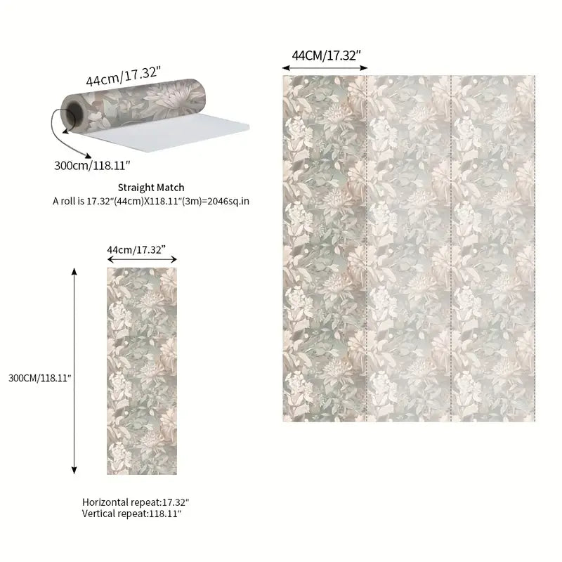 Elegant French Floral Wallpaper