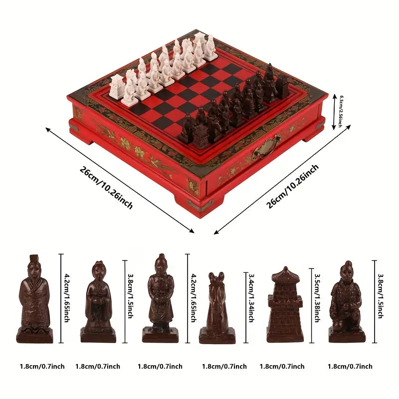 Crimson Dynasty Chess Set: First Conquest Edition