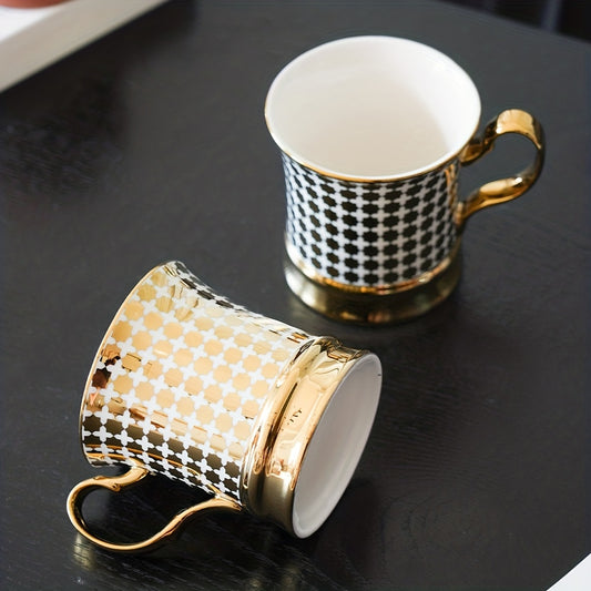 Golden Water Lily Ceramic Mug