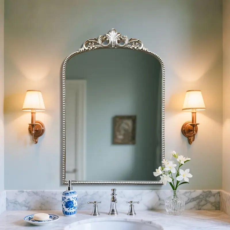 Micasso Arendahl Ornate Arched Mirror – Silver