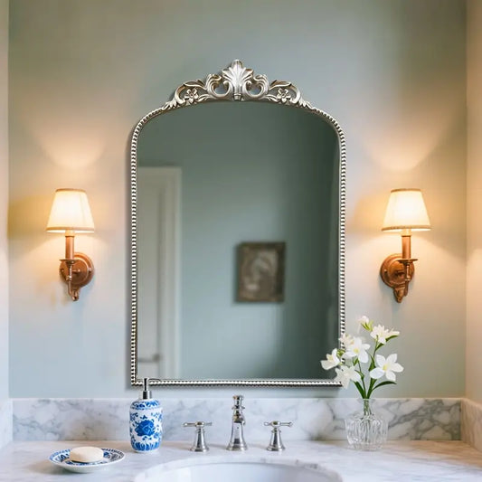 Micasso Arendahl Ornate Arched Mirror – Silver