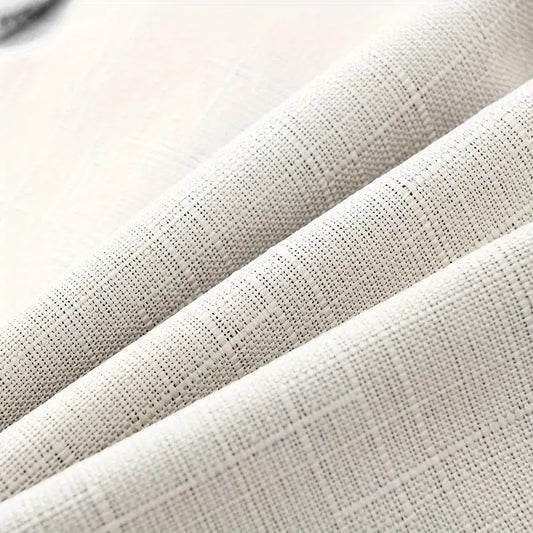 Off-White Linen Rope-Trim Pillow