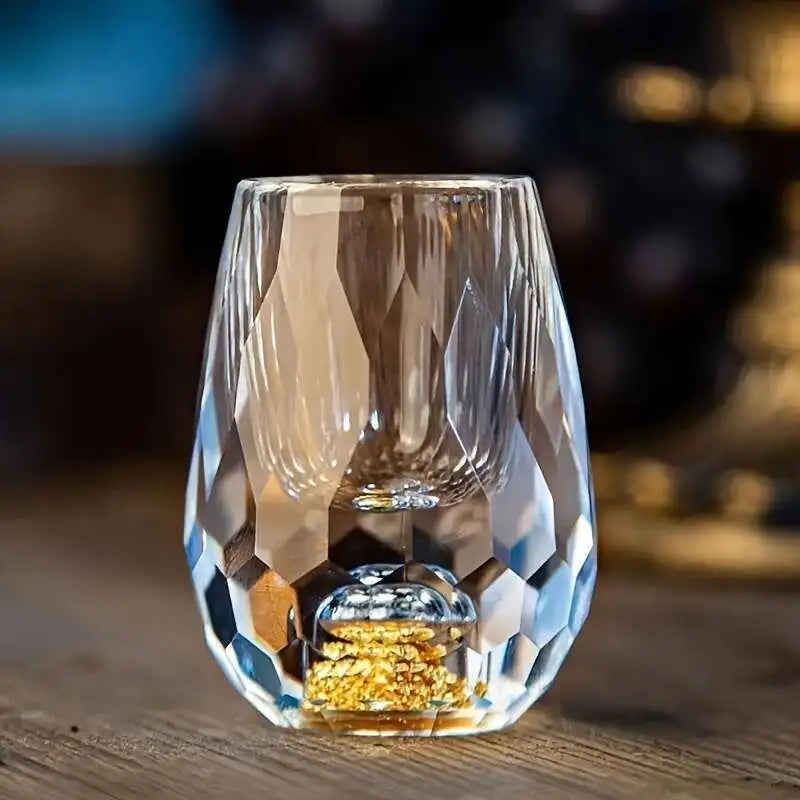 Golden Mountain Crystal Whiskey Tumblers – 2-Piece