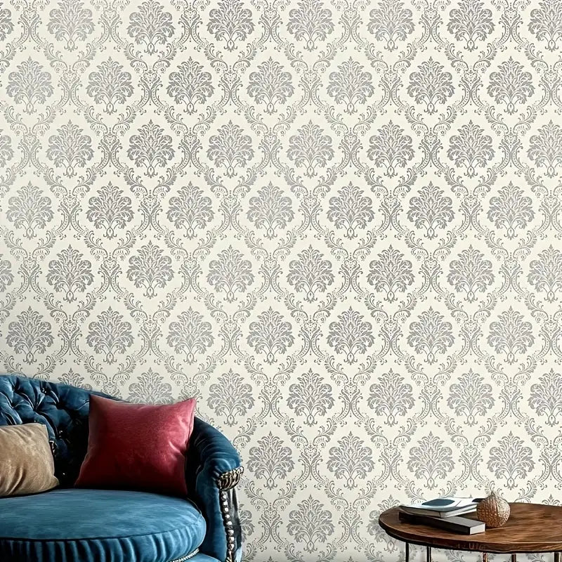 Soft Beige Baroque Peel & Stick Wallpaper