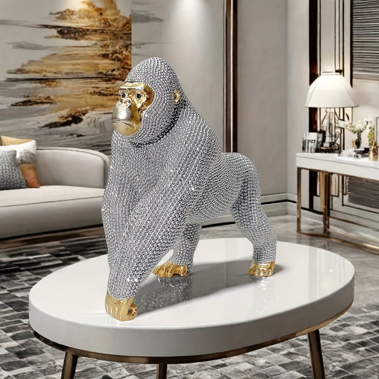 Gilded Gorilla Sculpture