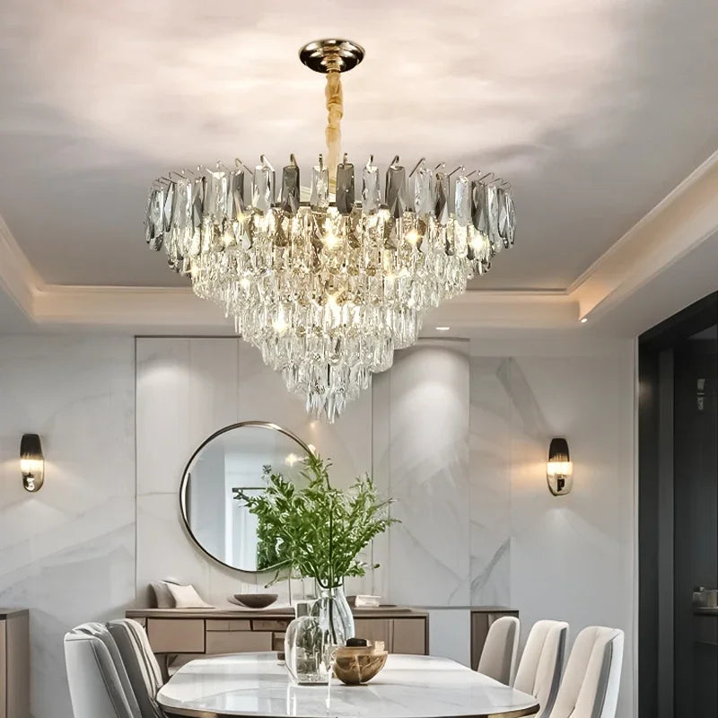 Cascading Crystal Chandelier