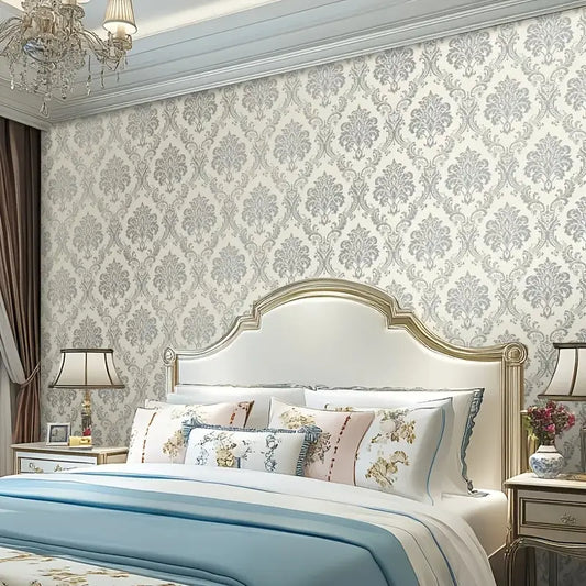 Soft Beige Baroque Peel & Stick Wallpaper