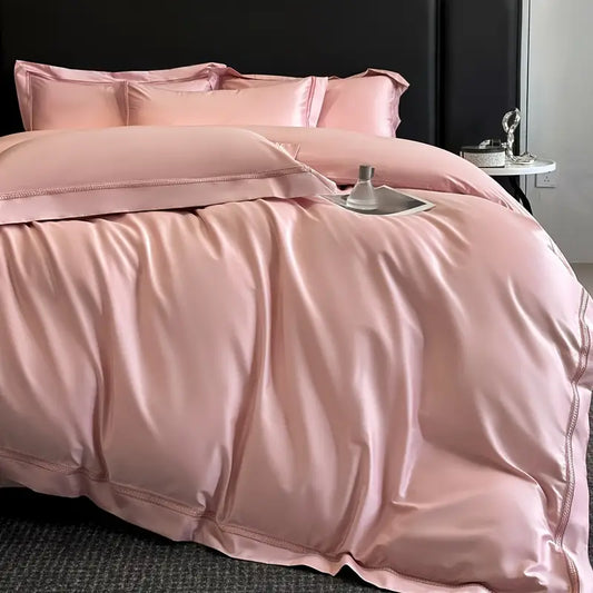 Blush Halo Four-Piece Egyptian Cotton Bedding Set – Queen or King