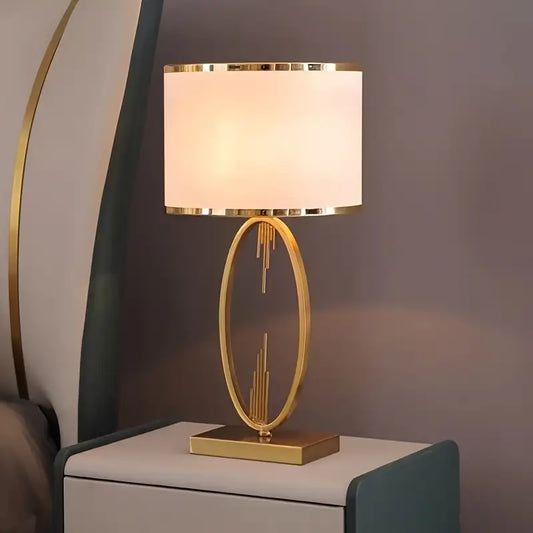 Modern Gold Toned Table Lamp with Different Colour Options for the Shade
