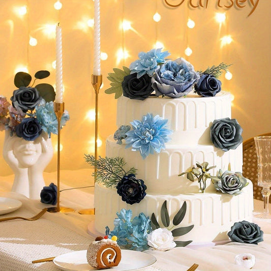 Dusty Blue Rose Collection – Artisan Faux Florals