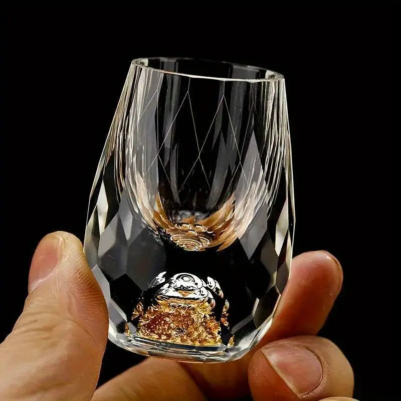 Golden Mountain Crystal Whiskey Tumblers – 6-Piece
