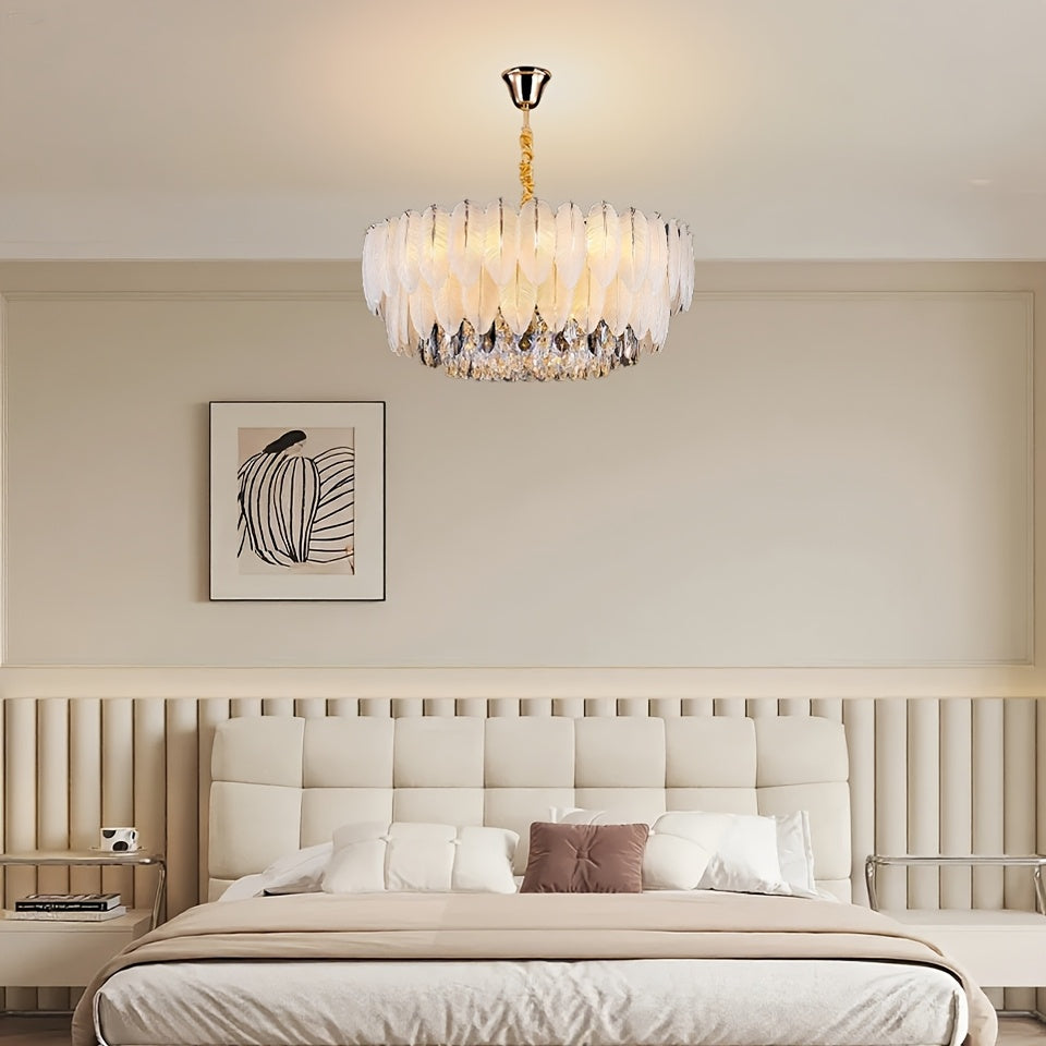 Feather Crystal Chandelier