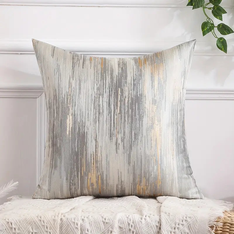 Jacquard Stripe Throw Pillow - Petal Grey