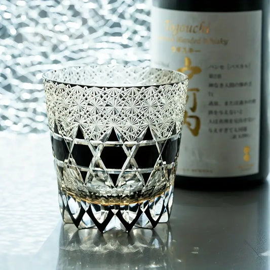 Edo Kiriko Whiskey Glass – High-End Hand Carved Crystal