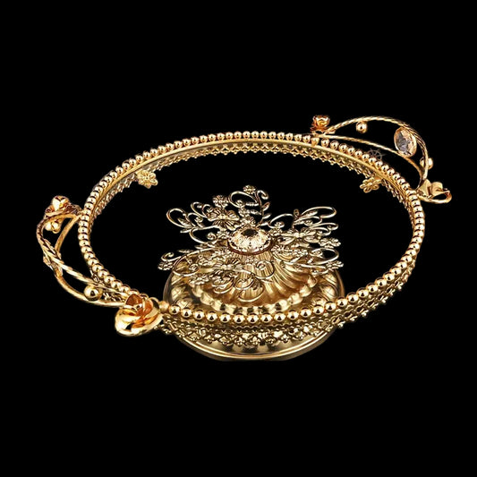 Ornate Golden Fruit Bowl – Luxury Serving Piece