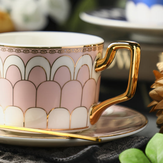 Versailles Gilded Ceramic Coffee Set – 200ml Luxury Collection