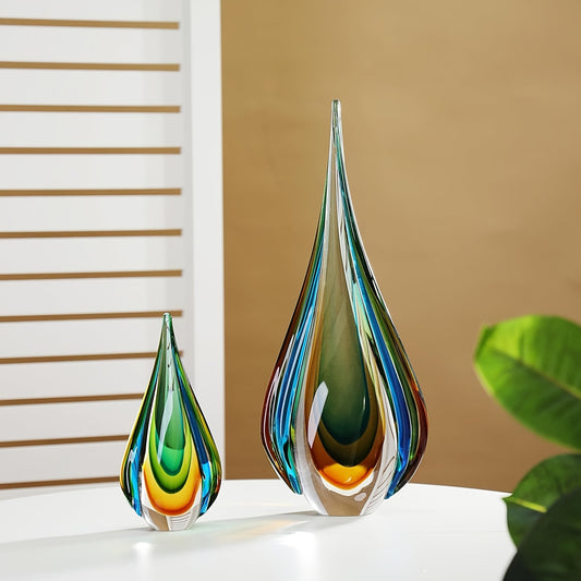 Murano Glass Teardrop Sculpture
