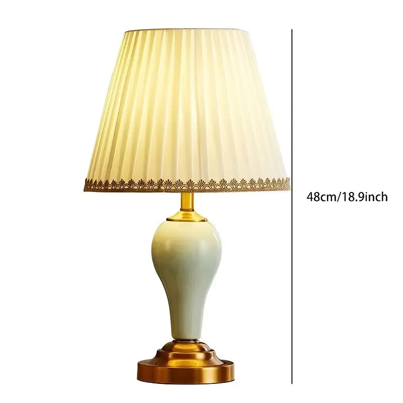 Vintage Green Ceramic Table Lamp