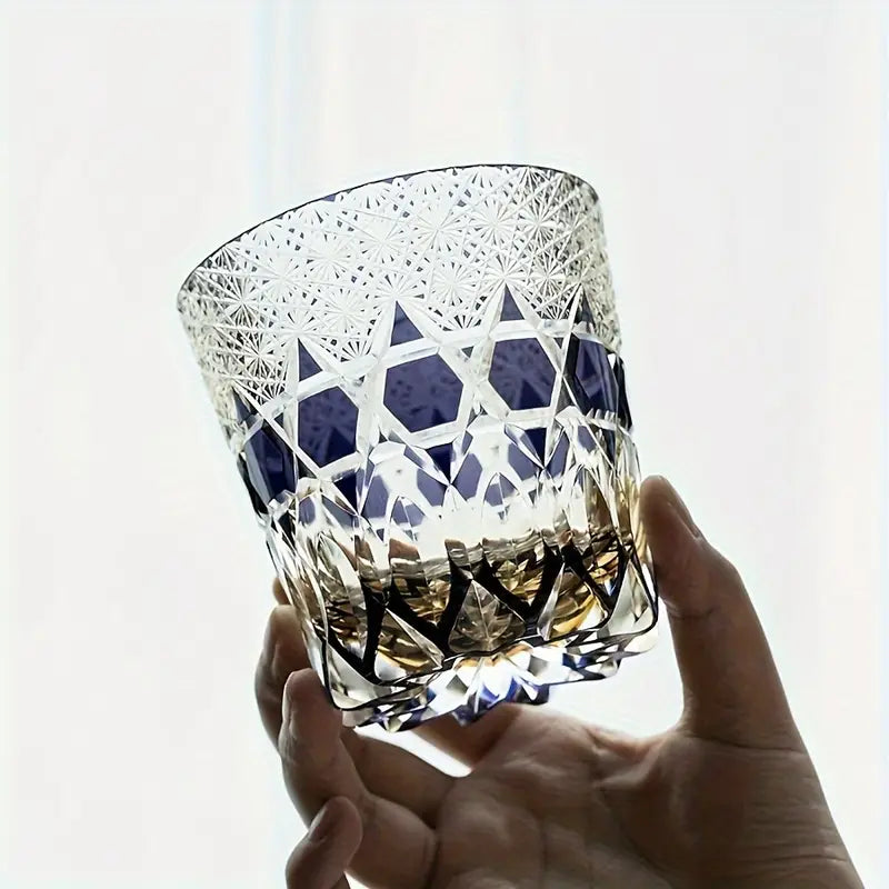 Edo Kiriko Whiskey Glass – High-End Hand Carved Crystal