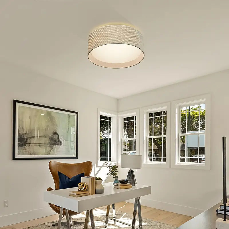 Contemporary Fabric Ceiling Light