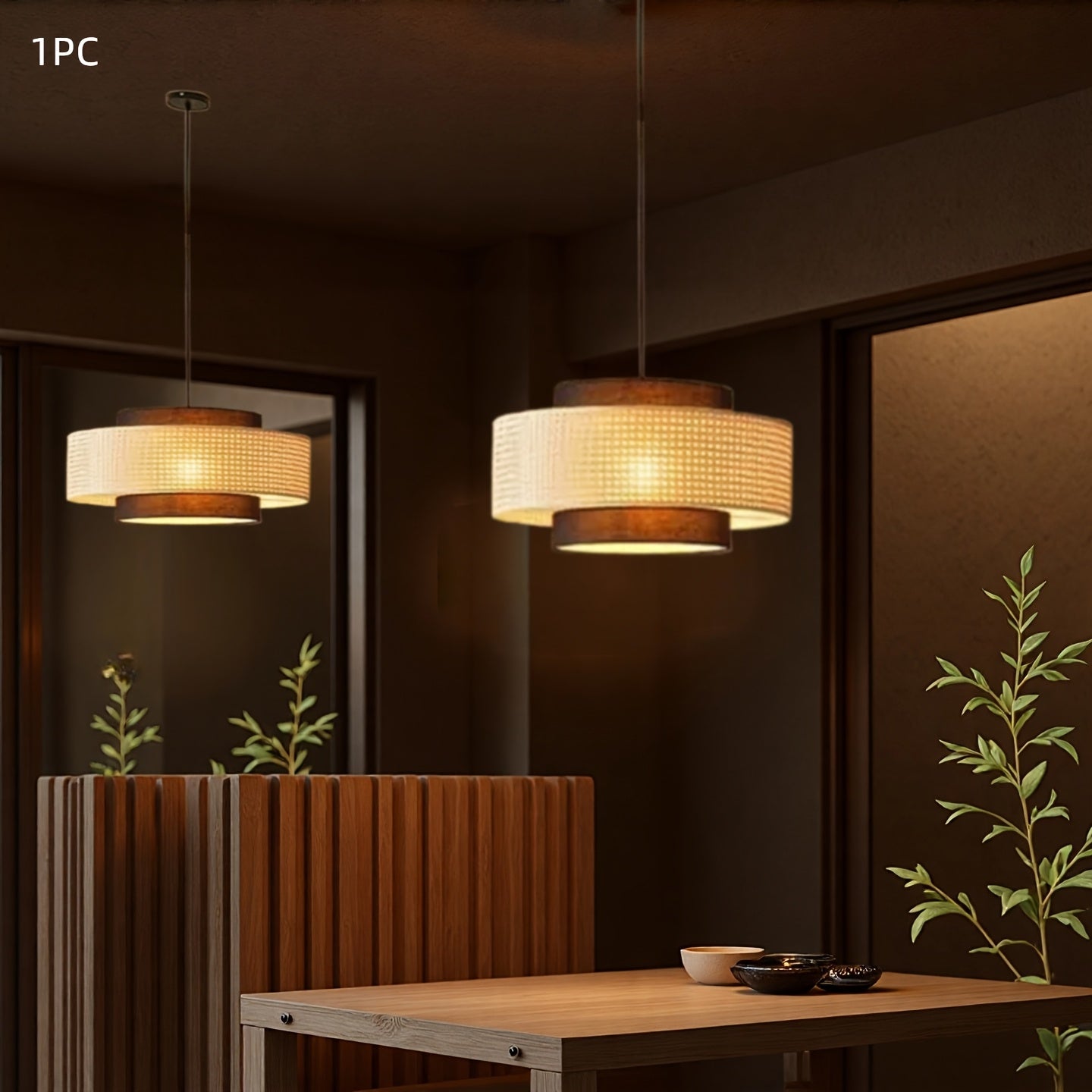 Handwoven Rattan Pendant Light – 40cm