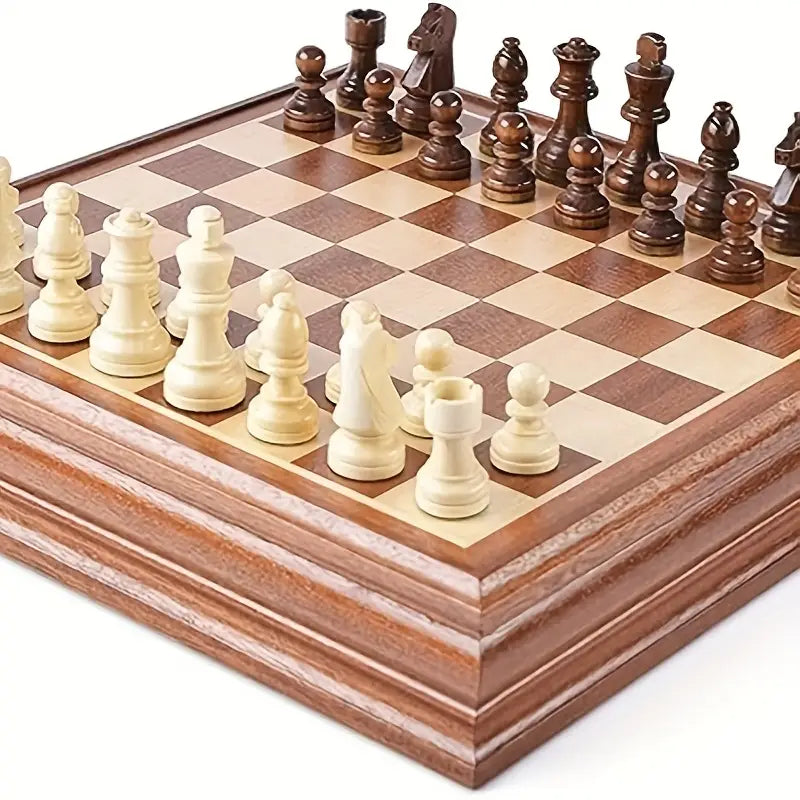 Luxury Oversized Walnut Tournament Chess Set - 40cmx40cm!