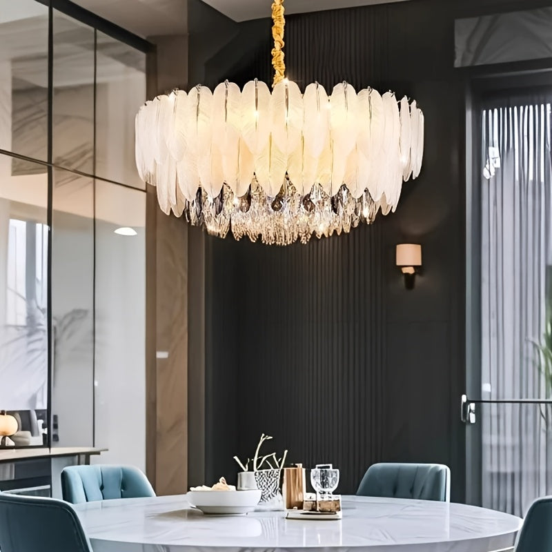 Feather Crystal Chandelier