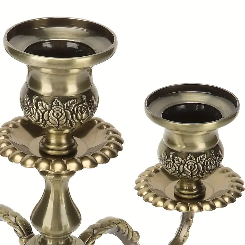 Vintage Brass Candelabra Centerpiece