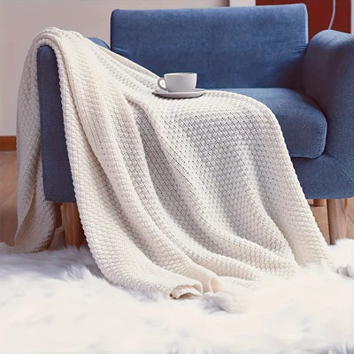 Sumptuous Wool Tassel Sofa Blanket