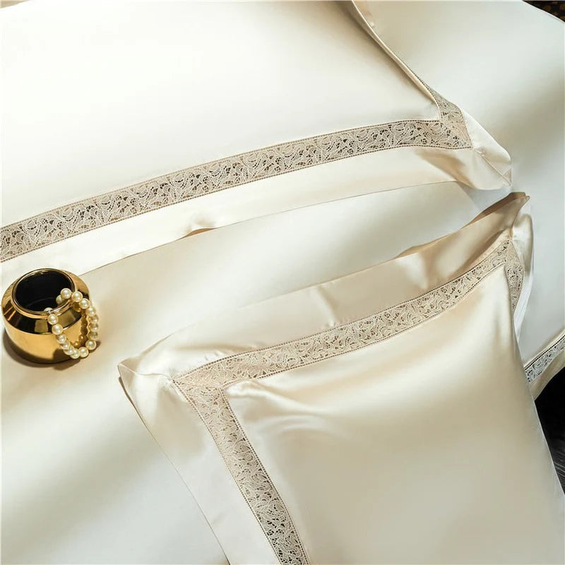 Willa Gold – Modern Satin Egyptian Cotton Bedding Set 1400TC