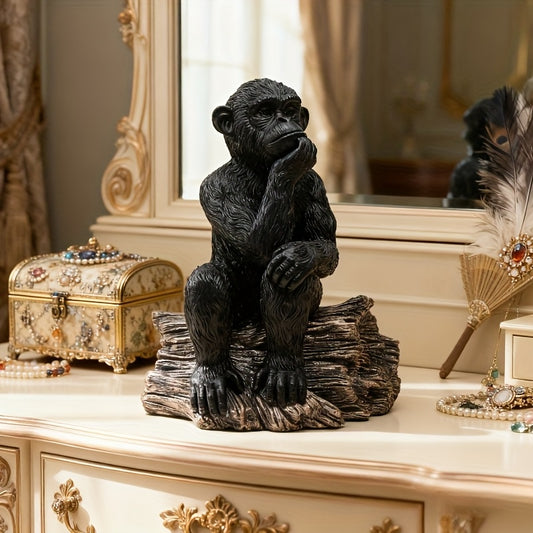 The Thinker Gorilla Sculpture