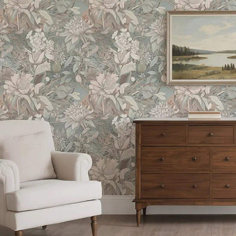 Elegant French Floral Wallpaper