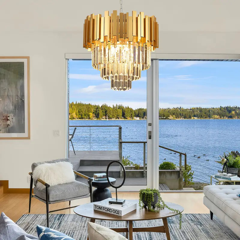 Empire Gold Chandelier – Crown Jewel