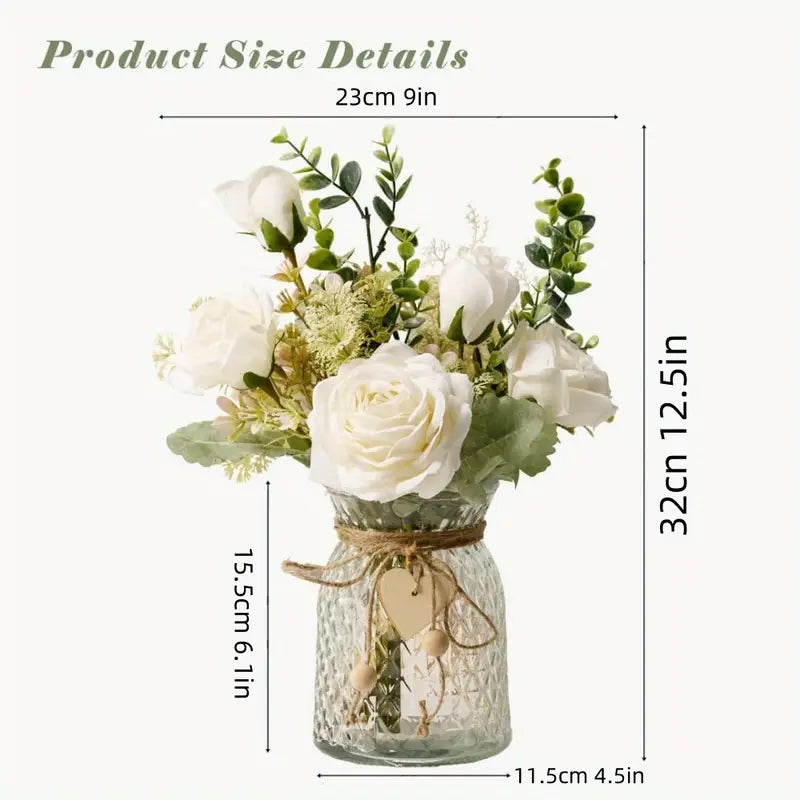 Silk Rose Jar Arrangement – Timeless Bloom