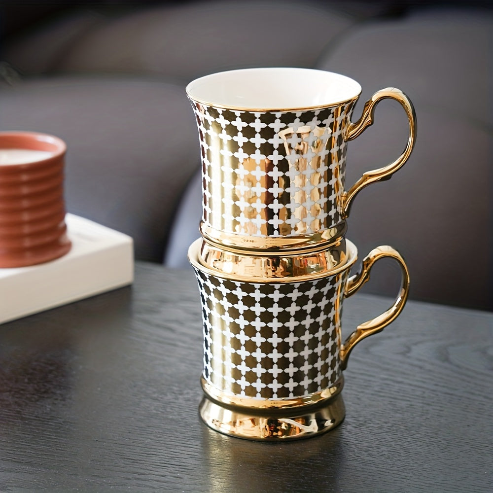 Golden Water Lily Ceramic Mug