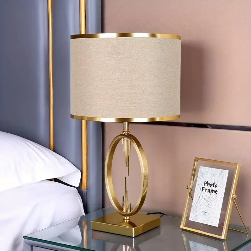 Modern Gold Toned Table Lamp with Different Colour Options for the Shade