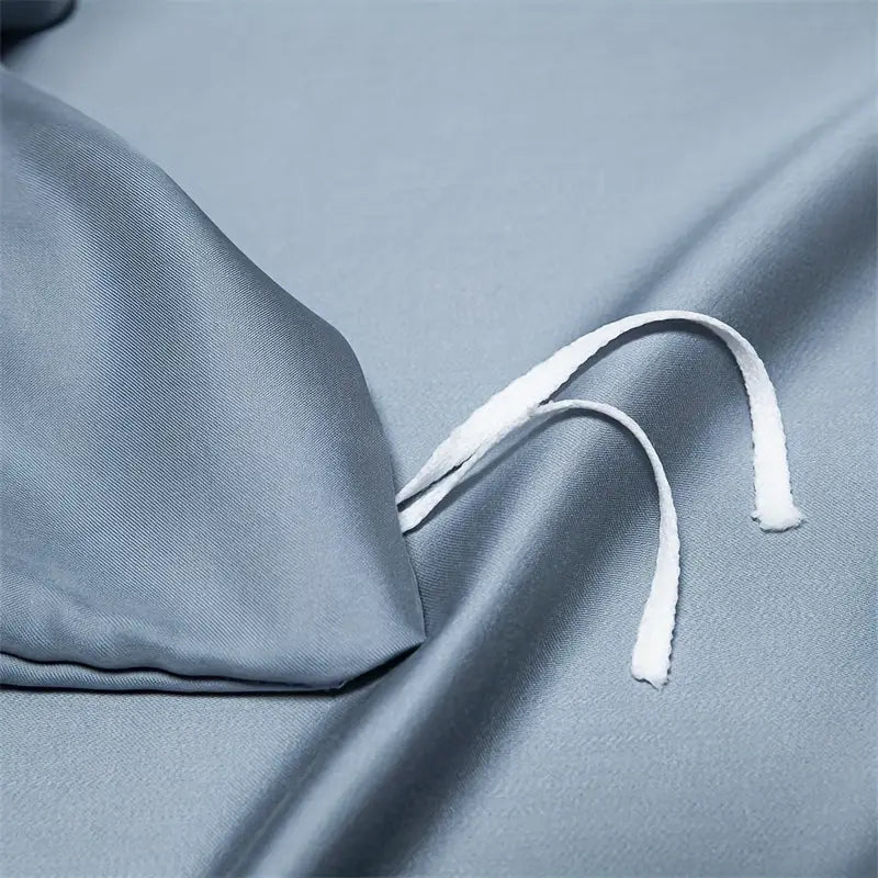 Azure Luxury Satin Queen Bedding – Metallic Glow 4pc