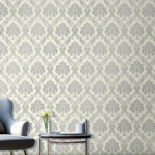 Soft Beige Baroque Peel & Stick Wallpaper