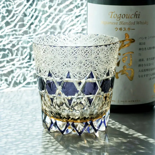 Edo Kiriko Whiskey Glass – High-End Hand Carved Crystal