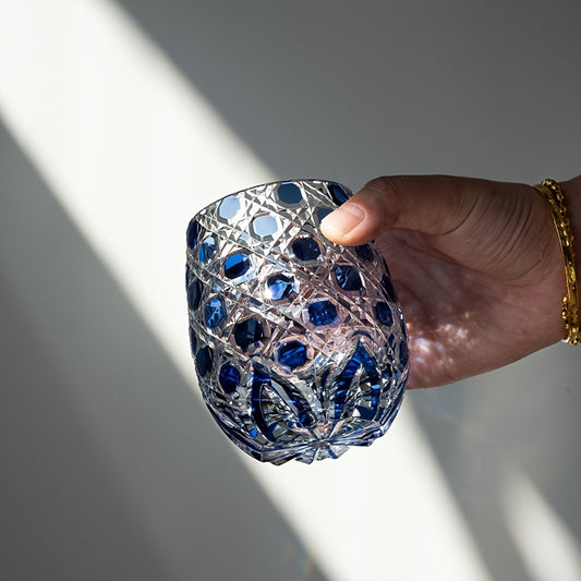 Faceted Crystal Whiskey Glass