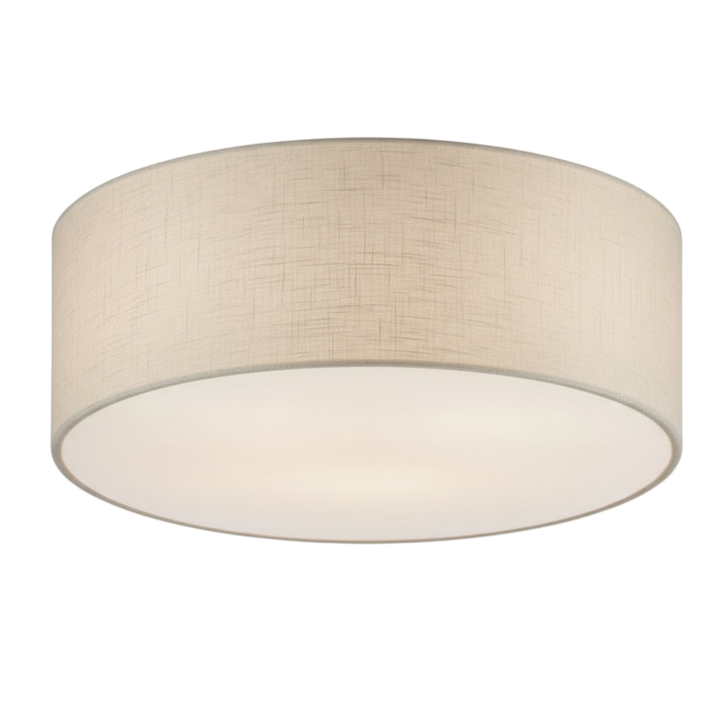 Beige ceiling light fixture on a white background