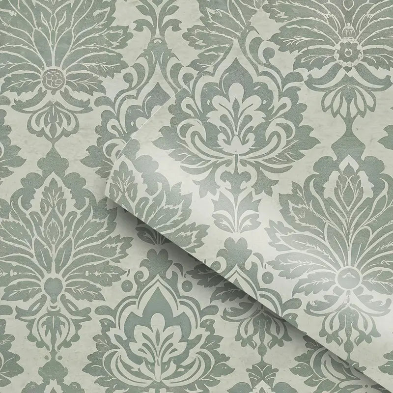 Sage Damask Whisper Wallpaper