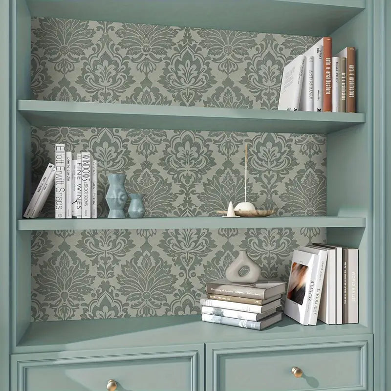 Sage Damask Whisper Wallpaper