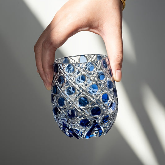 Faceted Crystal Whiskey Glass