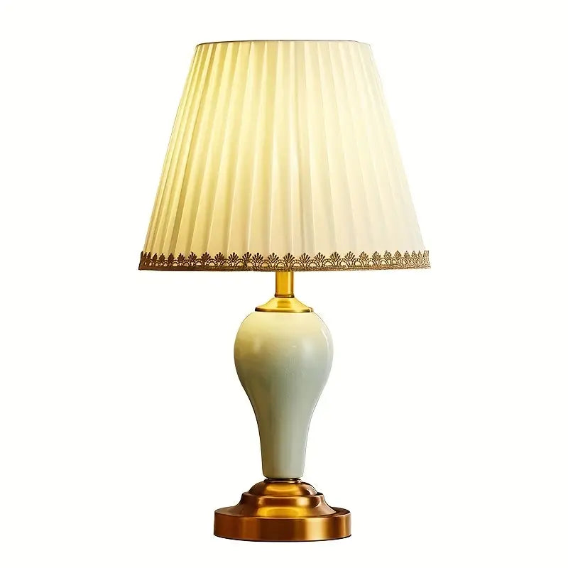 Vintage Green Ceramic Table Lamp