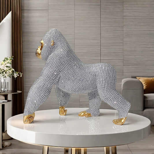 Gilded Gorilla Sculpture