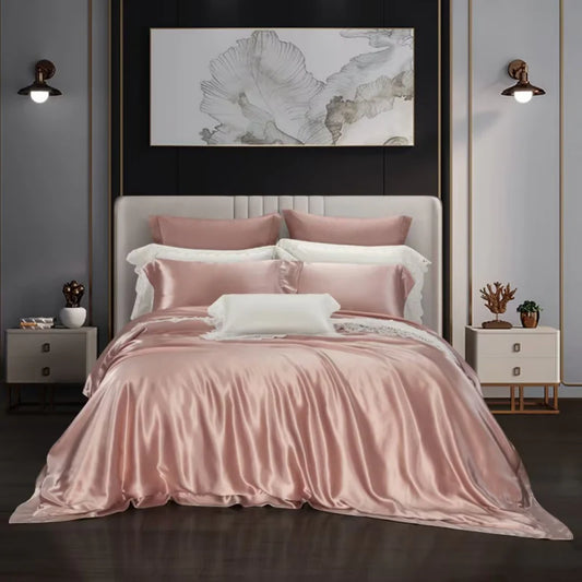 Royalis Mulberry Silk King Bedding – Whispered Desire Dusty pink