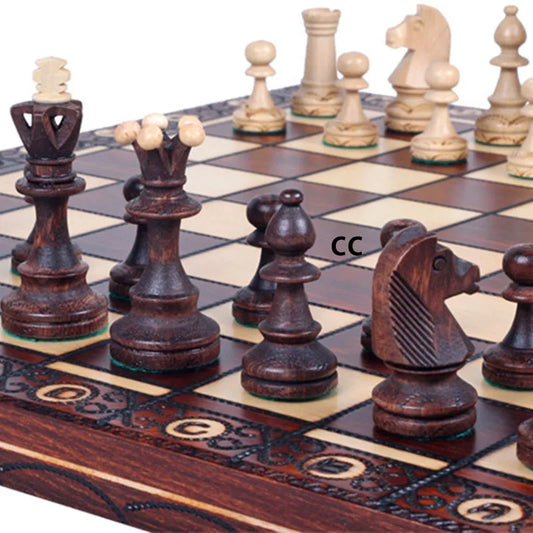 Grand Master Chess Set – Walnut & Bronze (Folding))