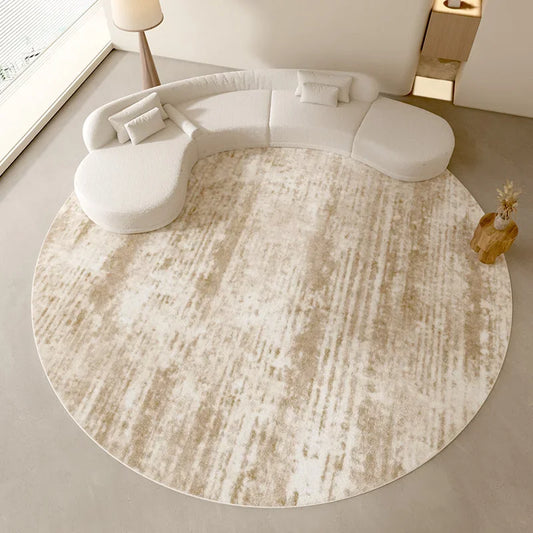 Plush Round Rug – Caramel