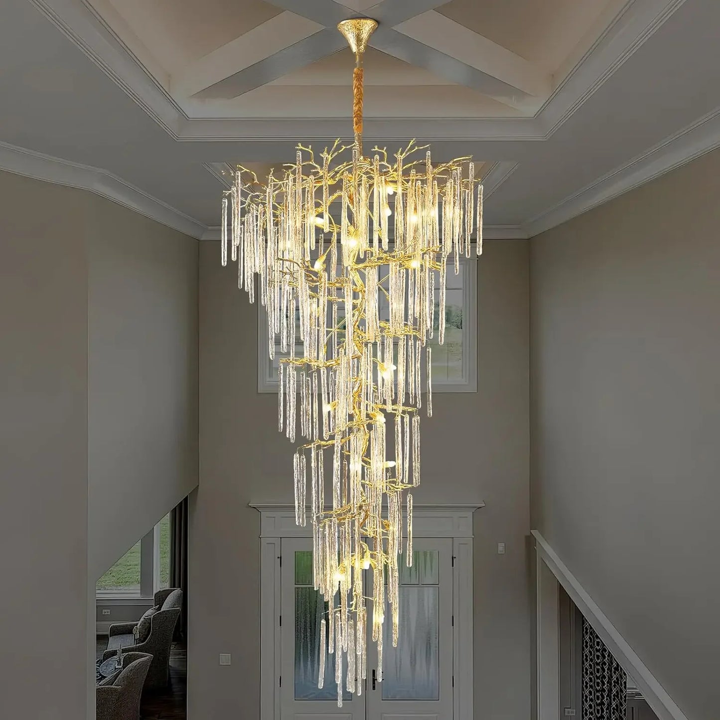 Cascading Crystal Chandelier
